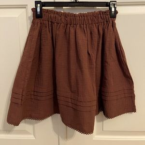 Rylee + Cru Brown Skirt